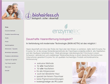 Tablet Screenshot of biohairless.ch